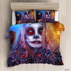 Skull Girl Bedding Set Gift For Your Girlfriend Boyfriend Gift For Love Gift For Friend Best Valentine Present Holiday Gift