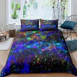 Paint splatter galaxy Bedding Set Gift For Your Girlfriend Boyfriend Gift For Love Gift For Friend Best Valentine Present Holiday Gift