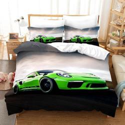 Green Race Car Bedding Set Gift For Your Girlfriend Boyfriend Gift For Love Gift For Friend Best Valentine Present Holiday Gift