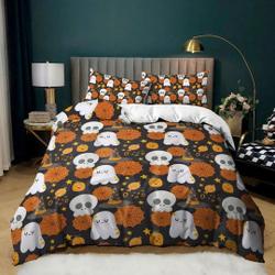 Cute ghost skull web halloween bedding Set Gift For Your Girlfriend Boyfriend Gift For Love Gift For Friend Best Valentine Present Holiday Gift