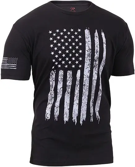 Rothco Distressed US Flag Athletic Fit T-Shirt Meaningful Gift For Family Gift For Boyfriend Valentine Gift