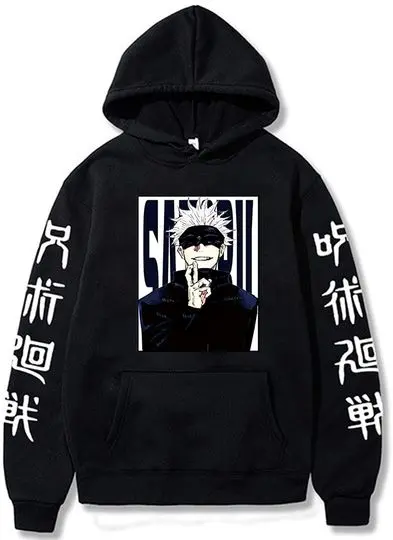 Japanese Anime Jujutsu Satoru Hoodie Pullover Tops Sweatshirt