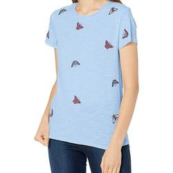 Women's Short Sleeve Crew Neck Allover Butterfly t-shirt Meaningful Gift For Family Gift For Boyfriend Valentine Gift