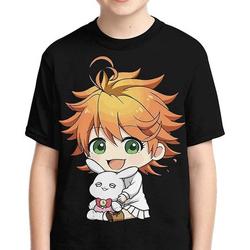 The Promised Neverland 3D Printing Boys Short Sleeve Shirt Fashion Youth T-Shirt Meaningful Gift For Family Gift For Boyfriend Valentine Gift