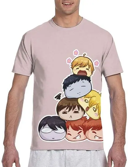 Ouran Mochi Men 3D Full Print Short Sleeve T-Shirt Meaningful Gift For Family Gift For Boyfriend Valentine Gift