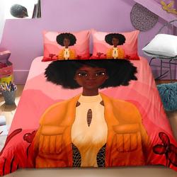Black Girl Bedding Sets Full ,Black Magic Girl Bedding Set Gift For Your Girlfriend Boyfriend Gift For Love Gift For Friend Best Valentine Present Holiday Gift