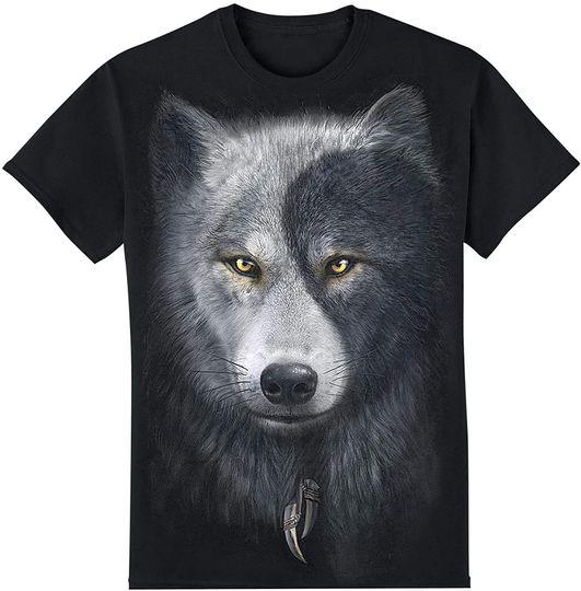 Wolf Tribal T-shirt Dreamcatcher Chi Yin and Yang Tribal Black Meaningful Gift For Family Gift For Boyfriend Valentine Gift