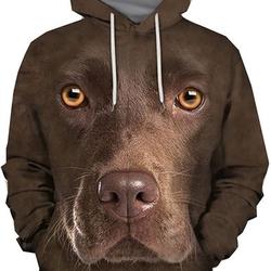 Chocolate Labrador Men's Pullover Hoodie Dog 3D Printed Hooded Sweatshirt