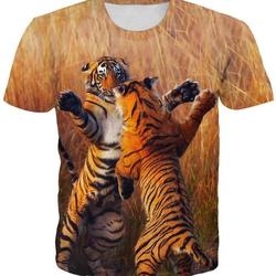 3D Printed T Shirts,Unisex Printed Animal Tiger Graphic T Shirt Meaningful Gift For Family Gift For Boyfriend Valentine Gift