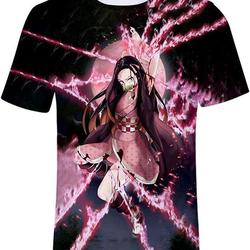 Anime T-Shirt Kamado Nezuko Animation Tee Shirts Meaningful Gift For Family Gift For Boyfriend Valentine Gift