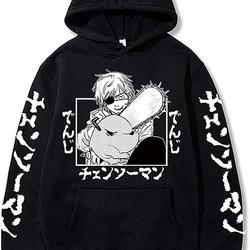 Chainsaw Man Hoodies Men Women Casual Autumn Hooded Collar Sweatshirt Oversized Pullover Coat For Anime Fans