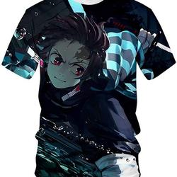 Anime T-Shirt 3D Print Demon Slayer Casual Short Sleeve Tee Meaningful Gift For Family Gift For Boyfriend Valentine Gift