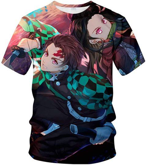 Demon Slayer Mens Anime T-Shirt 3D Meaningful Gift For Family Gift For Boyfriend Valentine Gift