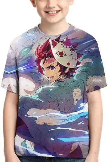 Demon Slayer Kimetsu no Yaiba Boys Girls T-Shirt Meaningful Gift For Family Gift For Boyfriend Valentine Gift