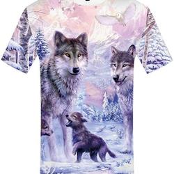 Unisex Wolf Shirt Wolves Shirts Wild Animal 3D Meaningful Gift For Family Gift For Boyfriend Valentine Gift