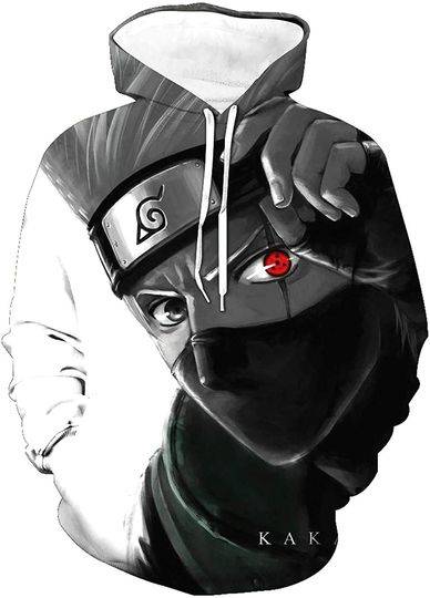 3D mens hoodies sweater Akatsuki Japanese Anime Hatake Kakashi Adult Hoodie for men and women