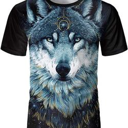 Wild Animal Lion Wolf Tiger 3D Print Unisex T-shirt Meaningful Gift For Family Gift For Boyfriend Valentine Gift