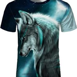 Men's Wolf Graphic 3D Print with The Cool T-Shirt Meaningful Gift For Family Gift For Boyfriend Valentine Gift