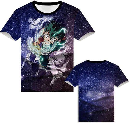 My Hero Academia Unisex Summer Loose Short Sleeve Meaningful Gift For Family Gift For Boyfriend Valentine Gift