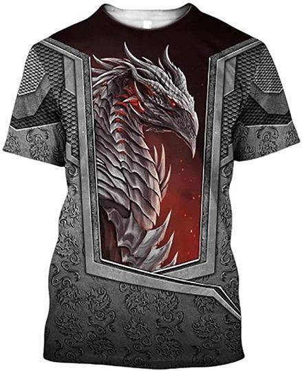 ���������3D All Over Print Dragon in Chinese Casual T-Shirt Meaningful Gift For Family Gift For Boyfriend Valentine Gift