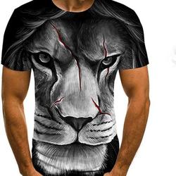 Men's Lion Graphic 3D Printed T-Shirt Meaningful Gift For Family Gift For Boyfriend Valentine Gift