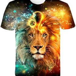 Lion Graphic 3D Print T-Shirt Meaningful Gift For Family Gift For Boyfriend Valentine Gift