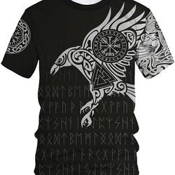 Men's Vikings T Shirt Tops 3D Meaningful Gift For Family Gift For Boyfriend Valentine Gift