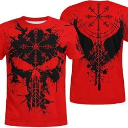 Raven Hammer Yggdrasil Tree of Life Viking T-Shirt 3D Meaningful Gift For Family Gift For Boyfriend Valentine Gift