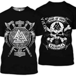 Viking T-Shirt Top Novelty 3D Printed Meaningful Gift For Family Gift For Boyfriend Valentine Gift