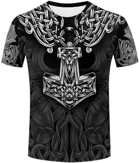 Fashion Men T Shirt Viking Dragon Tattoo 3D Meaningful Gift For Family Gift For Boyfriend Valentine Gift