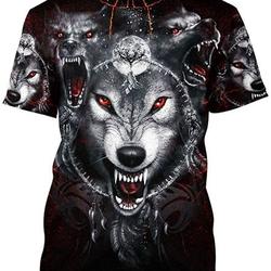 Viking Wolf 3D T-Shirt Meaningful Gift For Family Gift For Boyfriend Valentine Gift