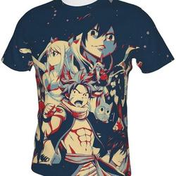 Fairy Tail 3D Pattern Printed Short Sleeve Meaningful Gift For Family Gift For Boyfriend Valentine Gift
