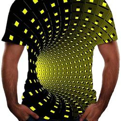3D Optical Illusion Print Short Sleeve Shirt Meaningful Gift For Family Gift For Boyfriend Valentine Gift