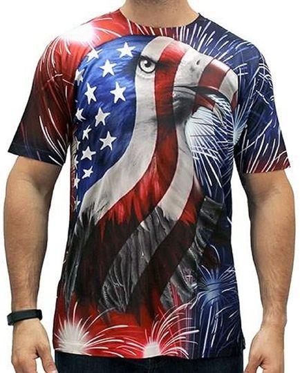 American Flag 4th of July T-Shirt Meaningful Gift For Family Gift For Boyfriend Valentine Gift
