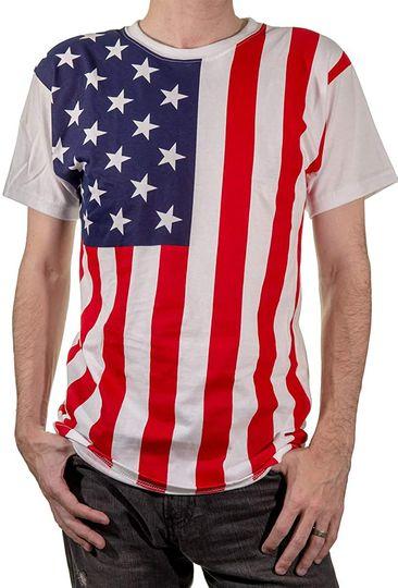 Men's USA Patriotic American Flag T-Shirt Meaningful Gift For Family Gift For Boyfriend Valentine Gift