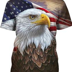 Bald Eagle with American Flag in Sunset T Shirt Meaningful Gift For Family Gift For Boyfriend Valentine Gift