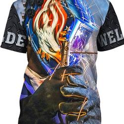 Bald Eagle in American Flag Pattern 3DT Shirt Meaningful Gift For Family Gift For Boyfriend Valentine Gift