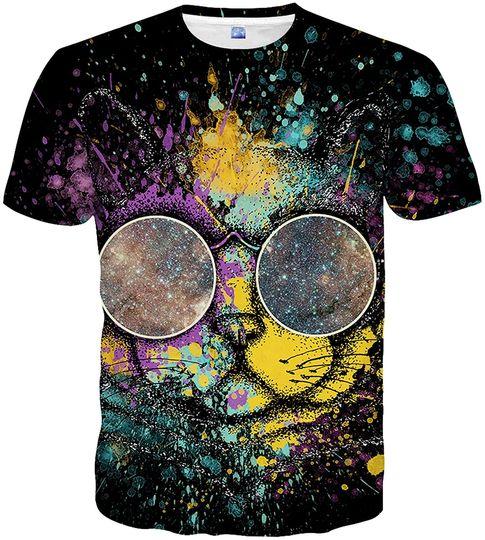Linnhoy Unisex Casual Shirts 3D Graphic Printed T-Shirts for Men and Women Short Sleeve Tops Tees Meaningful Gift For Family Gift For Boyfriend Valentine Gift