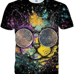 Linnhoy Unisex Casual Shirts 3D Graphic Printed T-Shirts for Men and Women Short Sleeve Tops Tees Meaningful Gift For Family Gift For Boyfriend Valentine Gift
