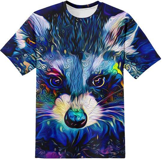 YAJOOEY Boys Girls T-Shirt 3D Print Colorful Pattern Graphic Tees Shirt Short Sleeve for Kids 6-16 Years Meaningful Gift For Family Gift For Boyfriend Valentine Gift