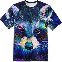 YAJOOEY Boys Girls T-Shirt 3D Print Colorful Pattern Graphic Tees Shirt Short Sleeve for Kids 6-16 Years Meaningful Gift For Family Gift For Boyfriend Valentine Gift