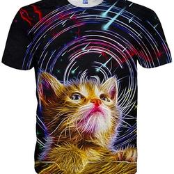 Neemanndy 3D Graphic Colorful T-Shirts Short Sleeve Crew Neck Print Tee for Men Women and Youngs Meaningful Gift For Family Gift For Boyfriend Valentine Gift