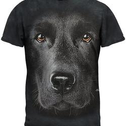 The Mountain Black Lab Face Adult T-Shirt, Black, Medium Meaningful Gift For Family Gift For Boyfriend Valentine Gift