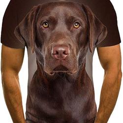 Neeisj Dog T-Shirt Men's Summer Streetwear 3D O-Neck T-Shirt Plus Size Styles Meaningful Gift For Family Gift For Boyfriend Valentine Gift