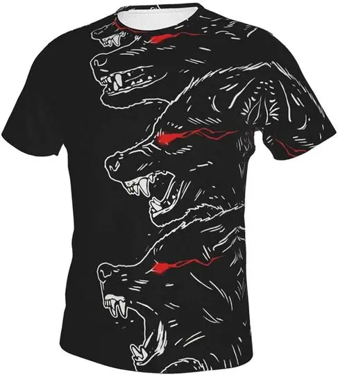 Black Wolf Shirts for Men Women 3D Print Wolves Animal Unisex Short Sleeve Tee,Men's Hipster Hip-Hop T-Shirt Meaningful Gift For Family Gift For Boyfriend Valentine Gift