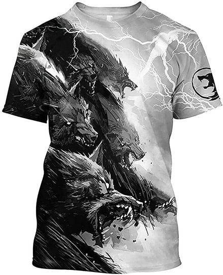 Desantiago - Wolf Warrior Tattoo Black White Tshirt 3D T-Shirt Unisex Full Size S-5XL Meaningful Gift For Family Gift For Boyfriend Valentine Gift