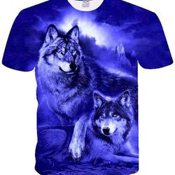 Cerbukt Men's Wolf Graphic 3D Print with The Cool T-Shirt Meaningful Gift For Family Gift For Boyfriend Valentine Gift