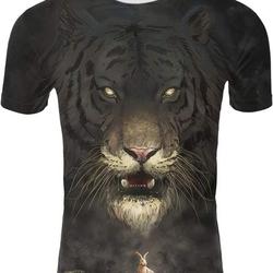 3D Printed Animal T-Shirts, Lion, Tiger, Leopard, Eagle Men's and Women's T-Shirts Meaningful Gift For Family Gift For Boyfriend Valentine Gift