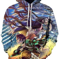 Printed Japanese Anime Hoodie Demon Slayer 3D Hoodie