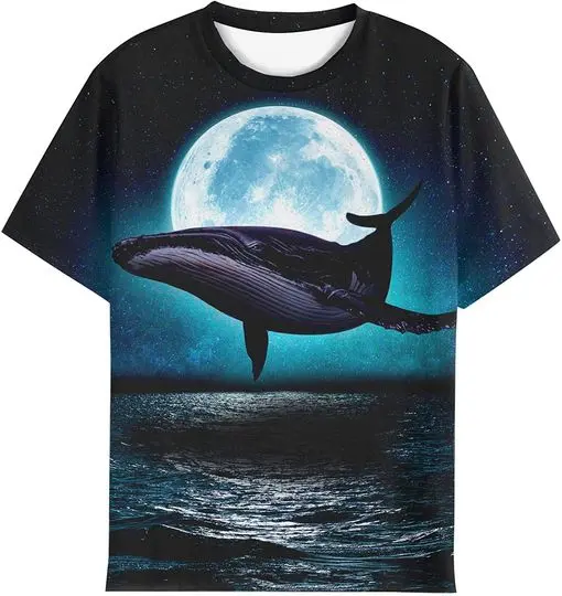 EOWJEED Kid Shirts 3D Graphic Printed T-Shirts for Boys and Girls Tees 6-16 Years Meaningful Gift For Family Gift For Boyfriend Valentine Gift